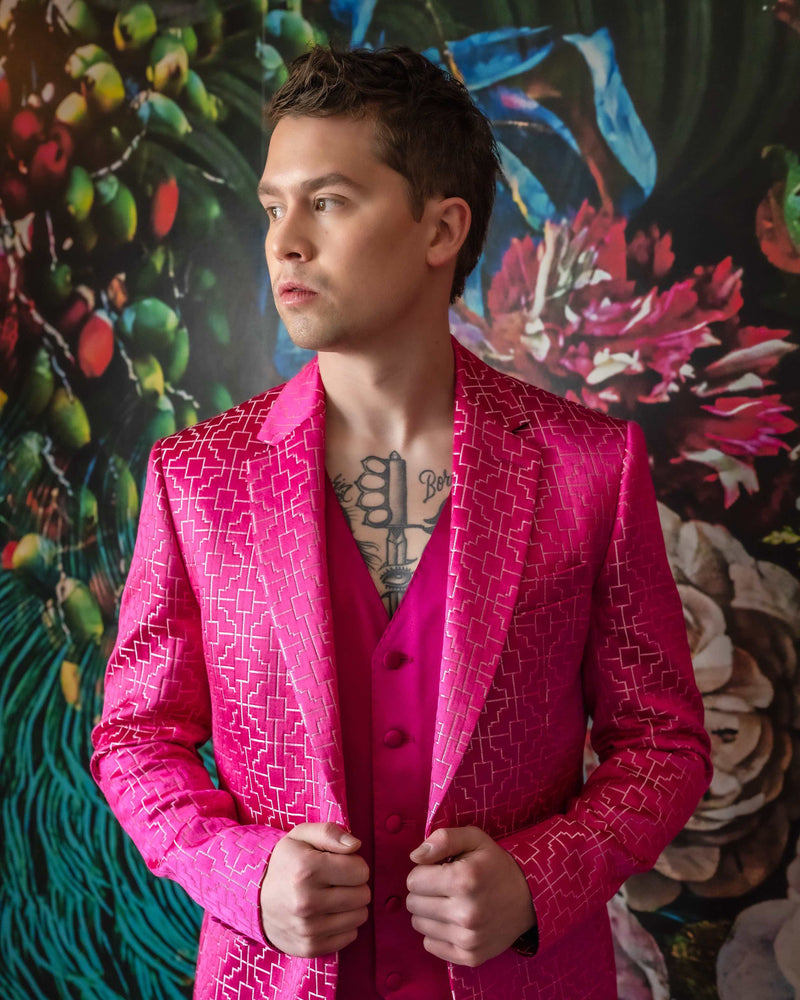 hot pink suit jacket mens